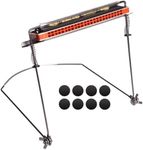 East top 24 Hole Harmonica Holder Neck Hands Free with Anti-Scratch Felt Pads to Protector Harmonica