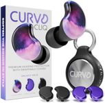 CURVD Cliq Earplugs with Swappable Covers, Stylish Noise Reduction for Concerts, Noise Sensitivity & More. Customizable Colors & Patterns, Reusable Ear Plugs with Aluminum Travel Case & 5 Tip Sizes