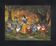 Disney Licensed Framed 3D Lenticular Poster | Ready to Hang - 14.5" x 18.5" (600007 - Snow White - Amoung Friends)