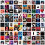 A ART·ZONE 100 Pcs 5x5 Inch | Wall Collage Kit for Room, Album Cover/Music/Rapper/Band/Wall Posters for Bedroom