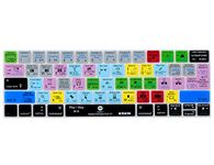 XSKN Premiere Pro English Shortcut Silicone Keyboard Skin Cover for Touch Bar MacBook Pro 13” (A2159 A1706 A1989) & MacBook Pro 15" (A1707 A1990), US EU Layout