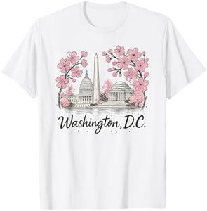 Washington DC Landmarks Cherry Blossoms Souvenir T-Shirt