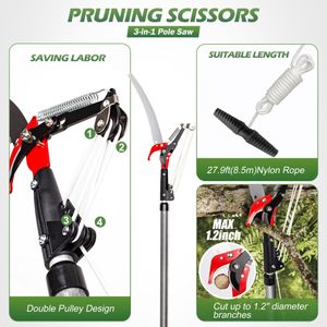 Walensee Extendable Tree Pruner – Telescopic Branch Cutter