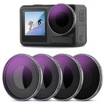 NEEWER ND Filter Set Compatible with DJI Osmo Action 4, 4 Pack ND8/PL ND16/PL ND32/PL ND64/PL ND/CPL Filters Kit Action Camera Accessories, Multi Coated HD Optical