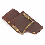 TOURBON Leather Tool Holder for 2-inch Tool Belt, Steel Loop Hammer Holster Plier Sheath for Carpenters Electricians Framers