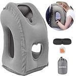 DAWNTREES Inflatable Travel Pillow for Airplane, Neck Air Pillow for Sleeping to Avoid Neck and Shoulder Pain, Comfortably Support Head, Used for Airplane, Car, Bus and Office…