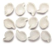 Outset Grillable Shells, Ceramic Oyster Shells, Set of 12 Shells for Grilling, Baking and Serving