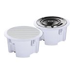 Eagle 6.5" 2 Way Moisture Resistant Dual Cone Ceiling Speaker (30 W) White