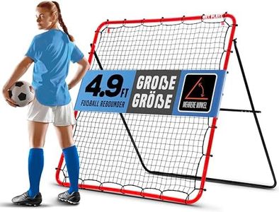 Rebounder für Fußball, 150 x 150 cm, Fußball Geschenke für alle Altersgruppen, Auch für Handball, Volleyball und Basketball I Rückprallwand Prellwand Fussball, 6 einstellbare Winkel