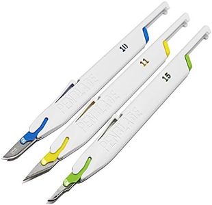 PenBlade - Stainless Steel Craft Knives - 3 Pack - Craft, Hobby, and Utility Knife with Retractable Blade for Safety - Includes Three Blade Sizes #10, 11A, and #15