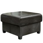 Distressed Leather Ottomans