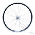 Madspeed7 QR 27.5" 650b (ETRTO 584x19) MTB Mountain Bike FRONT Wheel - Disc & Rim Brake Compatible - Sealed Bearings Hub 9x100mm QR - Double Wall - 32x Silver Spokes