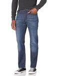 DC APPAREL Men's Worker Straight Pant Denim Casual, Dark Stone, 36W x 34L