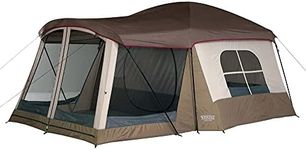 Wenzel Klondike 8 Person Water Resistant Tent with Convertible Screen Room for Family Camping