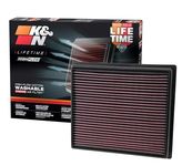 K&N engine air filter, washable and reusable: 2014-2019 Toyota Truck and SUV V6/V8 (Tundra, Tacoma, Sequoia) 33-5017, Heather Red