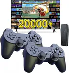 Wireless Retro Game Console, Retro Game Stick with Built-in 9 Emulators, 64GB,20,000+ Games, 4k Hdmi Output, and 2.4GHz Wireless Controller, Plug and Retro Play Video Games for TV(Black)