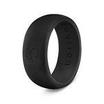 botthms - Men’s Rings, Silicone Wedding Rings, for Active Lifestyle, Black Ring, Size 13