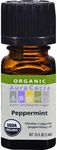 Aura Cacia Aromatherapy 100% Organic Essential Oil, Natural Peppermint - 0.25 Oz