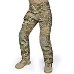 IDOGEAR G3 Combat Pants Multi-camo Men Pants with Knee Pads Airsoft Hunting Military Paintball Tactical Camo Trousers (Multi-camo-Multi-camo, Small(30W x 31L))