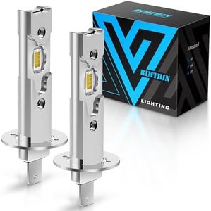 rimthin H1 Fog Light Bulbs, 32,000LM 6000K Super Brighterness, Fanless 1:1 Mini Size, No Adapter Required, Plug and Play, Pack of 2