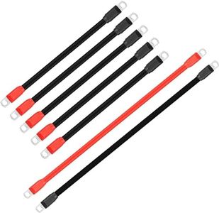 Bleigeeh 7 PCS Golf Cart Battery Cables Compatible with EZGO TXT 36V and 48V 1994-UP 4 Gauge AC/DC Wiring Kit, Ultra Long,Flexible and Durability Golf Cart Battery Cables Set