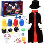 Skirfy Magic Tricks-Magic Kit for Kids Age 6-8,Magic Set with Magician Costume,Magic Wand, for Kids Boys Girls Ages 6 7 8 9 10 11 12