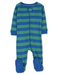 Leveret Footed"Striped Baby Boy" Pajama Sleeper 100% Cotton (Size 6M-5T) - blue - 4 Years