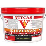 VITCAS 5kg+Liquid Zircon Paint Coating- Fast Setting Repair Cement- Rapid set cement- Heat Resistant- Extra Rapid- Durable Repairs and Patching