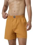 XYXX Men's Pure Cotton Solid Shorts (Pack of 1) CR8+CR12+R11_Boxer_1_Inca Gold