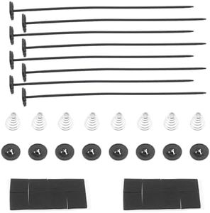 VGOL 2 Pack Universal Fan Car Electric Radiator Cooling Fan Mount Kit for 7" 9" 10" 12" 14" 16" Electric Slim Fan Plastic Push Through Radiator Tie Strap