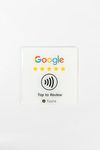 Faste NFC Google Review Card with 3M Adhesive - Quick Google Review Access - Available in White & Black - Ideal for All Businesses (White)