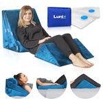 Lunix 5pcs Orthopedic Bed Wedge Pillow Set, Post Surgery Memory Foam for Back, Leg & Knee Pain Relief, Sitting Pillow, Adjustable Pillows for Acid Reflux and GERD for Sleeping, with Hot Cold Pack