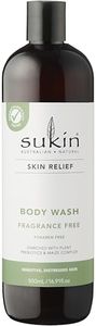 Sukin Skin Relief Body Wash 500mL, Soap & Fragrance Free, Hydrates & Leaves Skin Refreshed with Maize Complex, Native Emu Apple & Kangaroo Apple, Australian Made & Owned, Vegan, Cruelty-Free