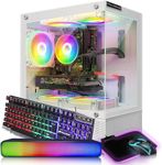 STGAubron Gaming Desktop PC,Intel Core i7-6700 up to 4.0G,32G DDR4,2T SSD,Radeon RX 580 16G GDDR5,600M WiFi,BT 5.0,RGB Fan x 3,RGB Keyboard&Mouse,RGB Mouse Pad,RGB BT Sound Bar,W10H64