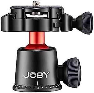 JOBY BallHead 3K PRO, Ball Head for Premium Mirrorless Cameras, in Aluminium, Made in Italy, Compatible with The GorillaPod 3K Stand, for Devices up to 3kg, for Professional Photos and Videos - Black