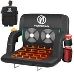 HOPERAN 21" Massage Heated Stadium Seats for Bleachers with Back Support & Lumbar Pillow, 3 Level Heating & 6 Modes Massage Portable Heated Stadium Chairs for Bleachers