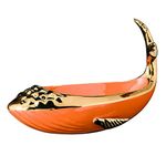 Valet Tray For Men Home Decor, Modern Ceramics Whale Statues Key Tray For Entryway Office Desk Jewelry Dish Holder Art Decoration, Candy Bowl Sundries Storage Box (Color : Orange, Size : Style 2)