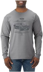 Ford Mustang Legendary Performance Est 1964 | Retro Vintage | Novelty Merch Racing Merchandise Cars and Trucks Mens Long Sleeve Shirt, Heather Grey, 3X-Large