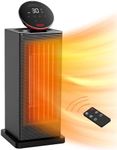 Space Heater,1500W Oscillating Heater for Indoor Use with ECO Thermostat,Remote,4 Modes and 24H Timer, TABYIK Portable Electric Heaters with 6 Protection for Small Room for Office