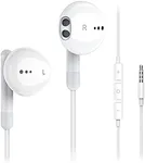 Kimwood Wired Earbuds with Microphone, Wired Earphones in Ear Headphones HiFi Stereo, Powerful Bass and Crystal Clear Audio, Compatible with iPhone, iPad, Android, Computer Most with 3.5mm Jack