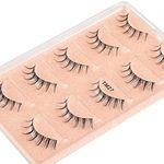 Manga Lashes False Eyelashes Look Like Individual Clusters Fluffy Faux Mink Lashes Natural Look 5 Pairs False Lashes (ATM27)