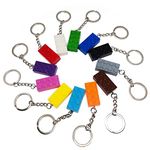 Bymivofun 12 Pcs Brick Keyrings, Brick Keychain, 12 Colors Building Keyrings, for Birthday, Party Bag Fillings, Rewards, Party Supplies, Pendant, Decoration Gifts