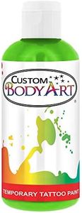 Custom Body Art 8-Ounce Lime Green Temporary Airbrush Tattoo Body Art Paint Alcohol Based