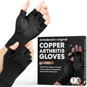 Dr. Frederick's Original Copper Comfort Gloves - 2 Gloves - Great for Typing and Everyday Activities - Small