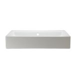 DECOLAV 1444-CWH Tallia Rectangular Above-Counter Ceramic Bathroom sink, 22.25 X 18.25 X 4 inches, white
