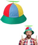 SIEBOLD Propeller hat,Helicopter Hat,Propeller Cap,Funny hat,with Night Glow Propeller,for Adults and Children Party hat for Fancy Dress Party Favors（57cm）