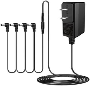 AITONE DC 9V Guitar Pedal Power Supply AC Adapter with 4 Way Daisy Chain Power Cord Cables for Pedal Keyboard Tip Negative 800mA-1A (A-P01)
