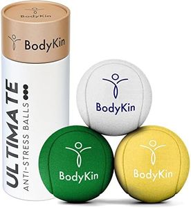 3 Balles Anti Stress de Rééducation pour Mains BodyKin - Soulagez le Stress et Renforcez la Préhension - Enfants et Adultes - 3 Résistances - Version verte