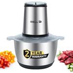 IBELL MT200SM Electric Chopper, 2-Yr Warranty, 2 Litre Stainless Steel Bowl, 700W, Multi Purpose for Cutting Slicing Meat, Vegetables, Nuts & Fruits (Silver)