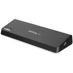 StarTech.com USB 3.0 Docking Station Dual Monitor with HDMI & 4K DisplayPort - USB 3.0 to 4x USB-A, Ethernet, HDMI and DP - USB Type A Universal Laptop Docking Station for Mac & Windows (USB3DOCKHDPC), Flat